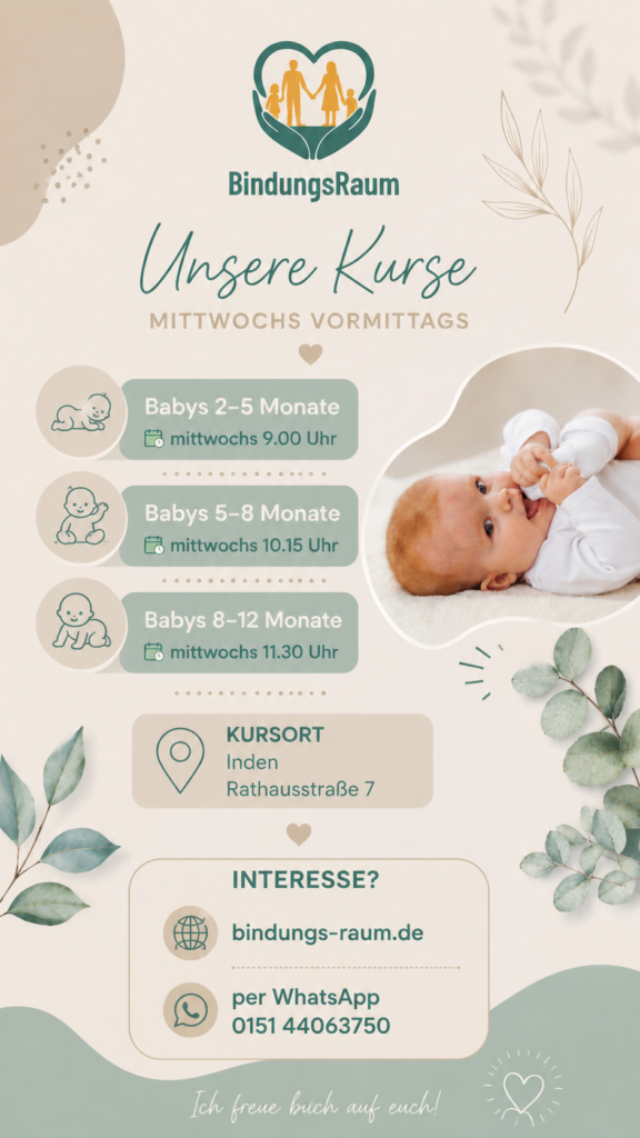 Babyzeit Kursangebot für Babykurse im BindungsRaum